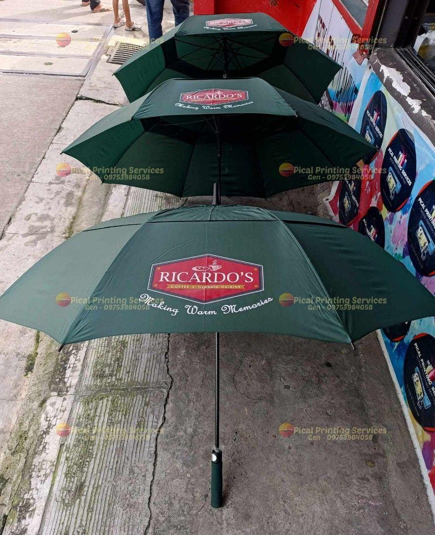 Automatic Double Canopy Umbrella (Category: Umbrellas) located in Manila. Submitted by printone_2026 (Listing ID 1336118105, Image 2). Description: Any design Text or Call 09753984058.