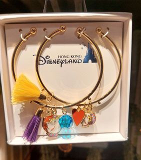 香港迪士尼樂園 Disney Princess 迪士尼公主 Beauty and the Beast 美女與野獸 茶煲太太 阿齊 手鈪 手鍊 手鏈 全新正版有盒 Disneyland HKDL64234490089858110