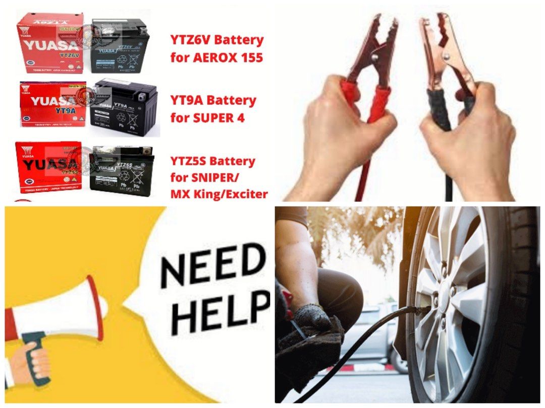 Bike battery replacement/Yuasa/Jumpstart/Jump start/Tyre patching