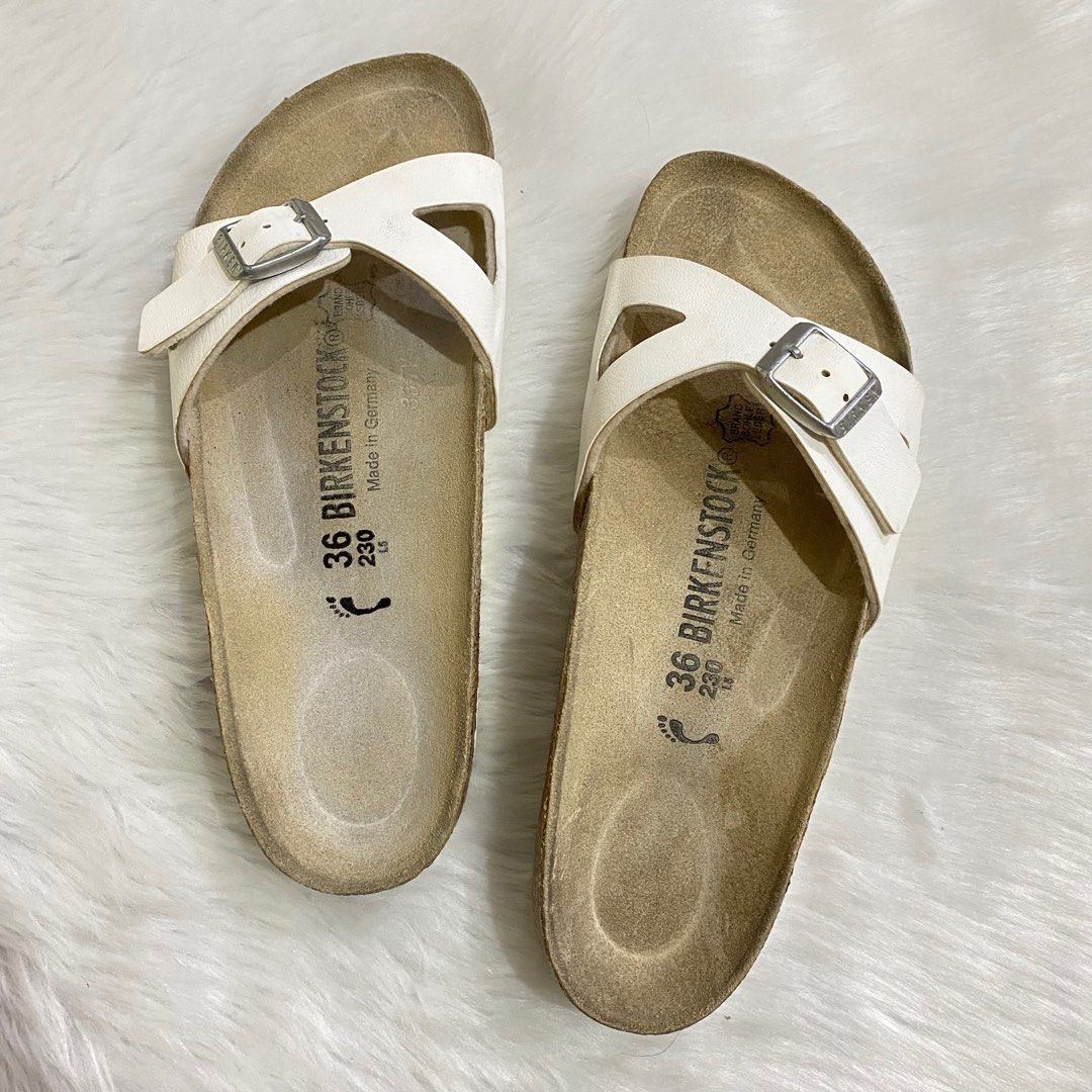 Birkenstock Madrid Cork White Women s Fashion Footwear Slippers and slides on Carousell