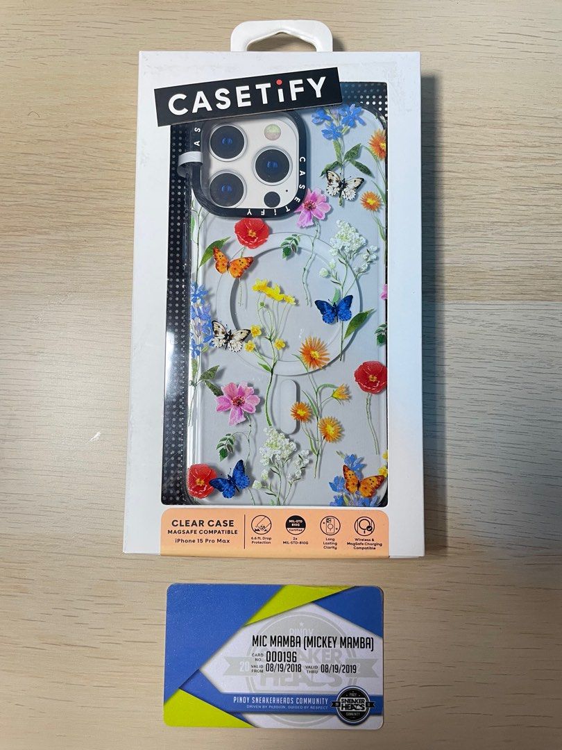 Casetify iPhone 15 Pro Max Clear Floral MagSafe Case (Category: Cases & Sleeves) located in Taguig. Submitted by micmamba24 (Listing ID 1335569917, Image 2). Description: FOR SALE ONLY (NO TRADES): BRAND NEW BELOW SRP ORIGINAL/AUTHENTIC/LEGIT COMES WITH PAPER BAG Casetify Clear Floral MagSafe Case Fits iPhone 15 Pro Max SRP: P3,790 My Price: P2,300 only RFS: Decluttering Meetups: BGC, Taguig area For delivery, buyer should shoulder all the fees. 