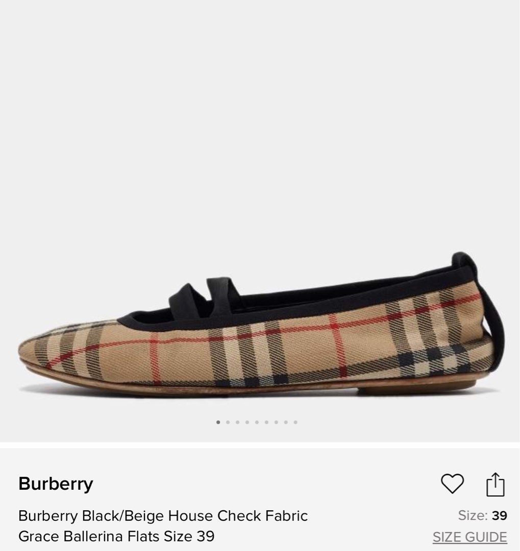 Burberry ballerina flats (Category: Flats & Sandals) located in Las Pinas. Submitted by jadrie (Listing ID 1336064502, Image 3). Description: Size 9 1/2.
