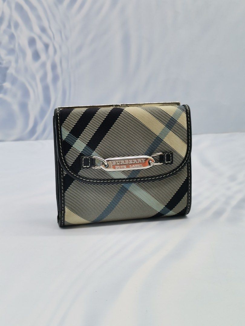 BURBERRY BLUE LABEL PLAID PRINT FRENCH WALLET Luxury Bags Wallets on Carousell