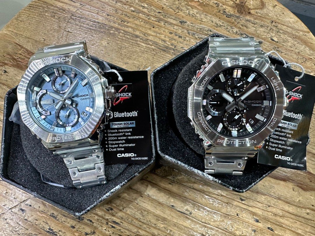 全新CASIO G-SHOCK GMC-B2100D-1A 黑面，GMC-B2100AD-2A冰藍面, Tough 