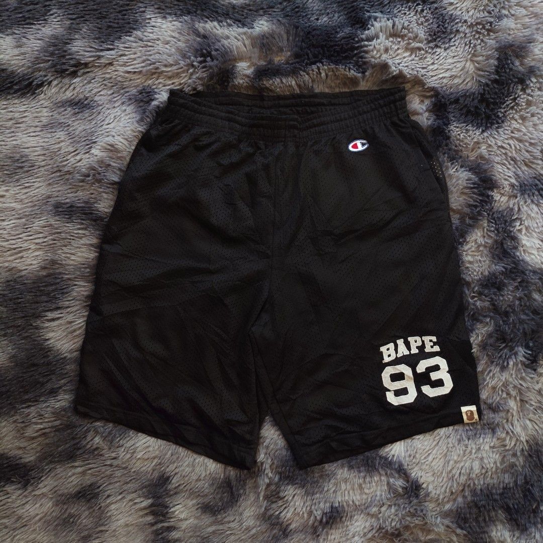 Champion X Bape Mesh Short Men s Fashion Bottoms Shorts on Carousell