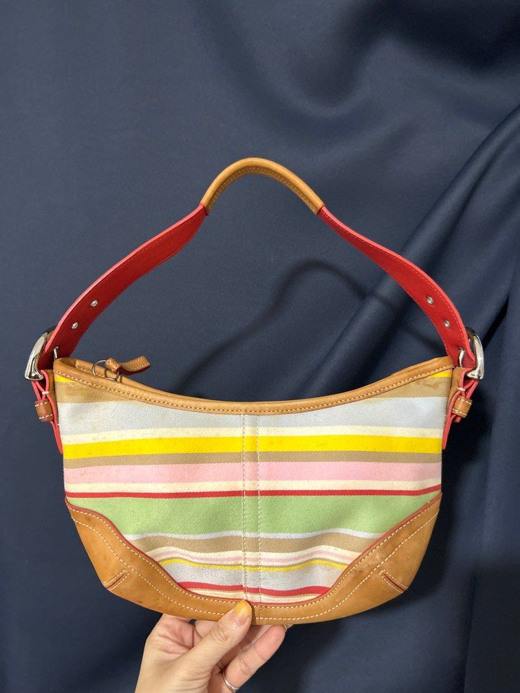 Vintage Coach Shoulder Bag Orange Vintage Coach Ergo Hobo Zip Bag