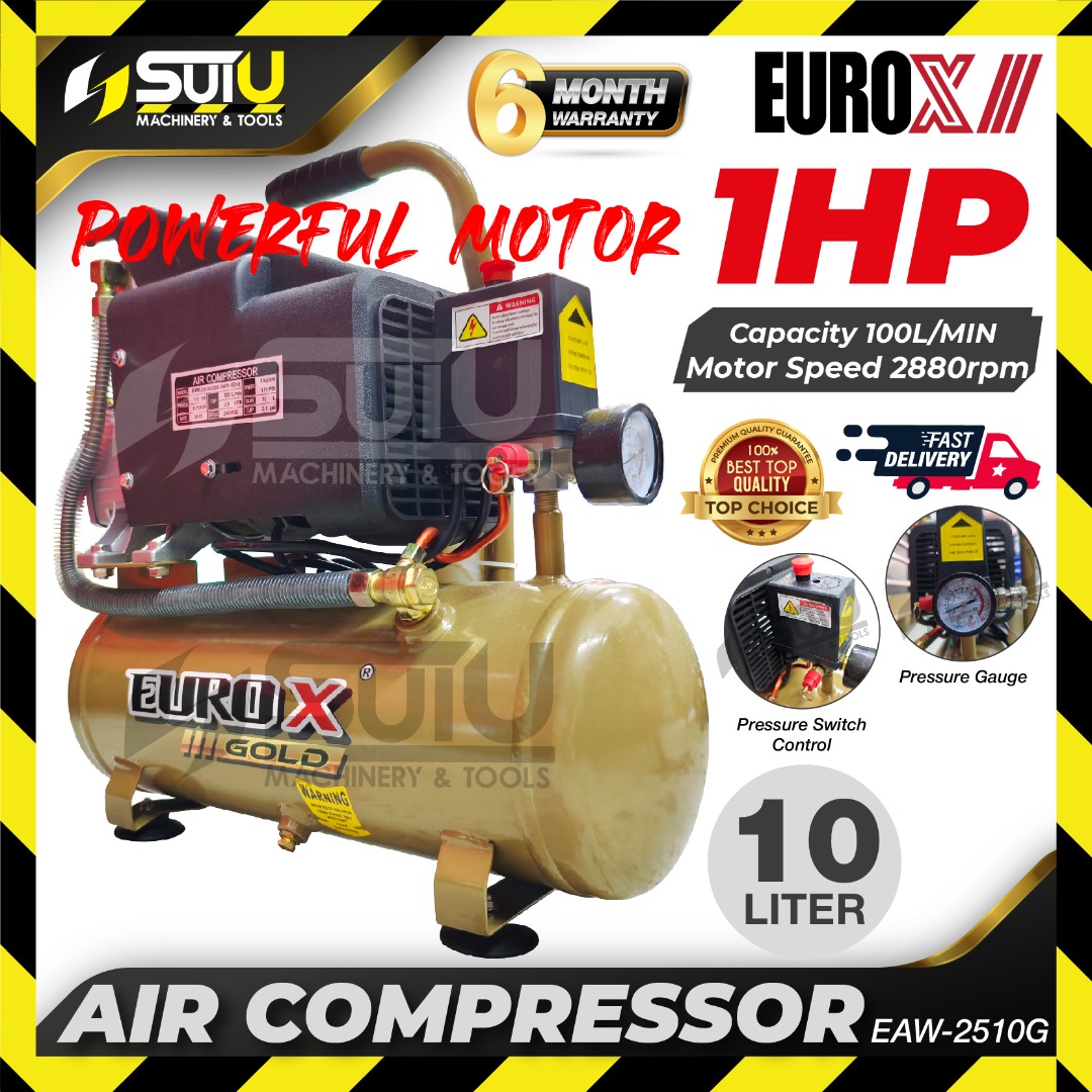 [COMPRESSOR ONLY] EUROX EAW2510G / EAW2510 / EAX2510 10L 1HP Air ...