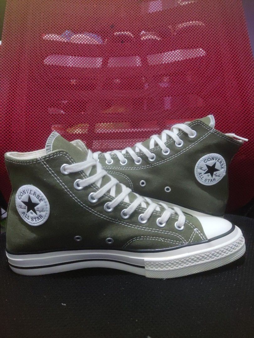 Converse Chuck 70 Vintage Canvas Hi Top Olive Canvas Shoes 159771C