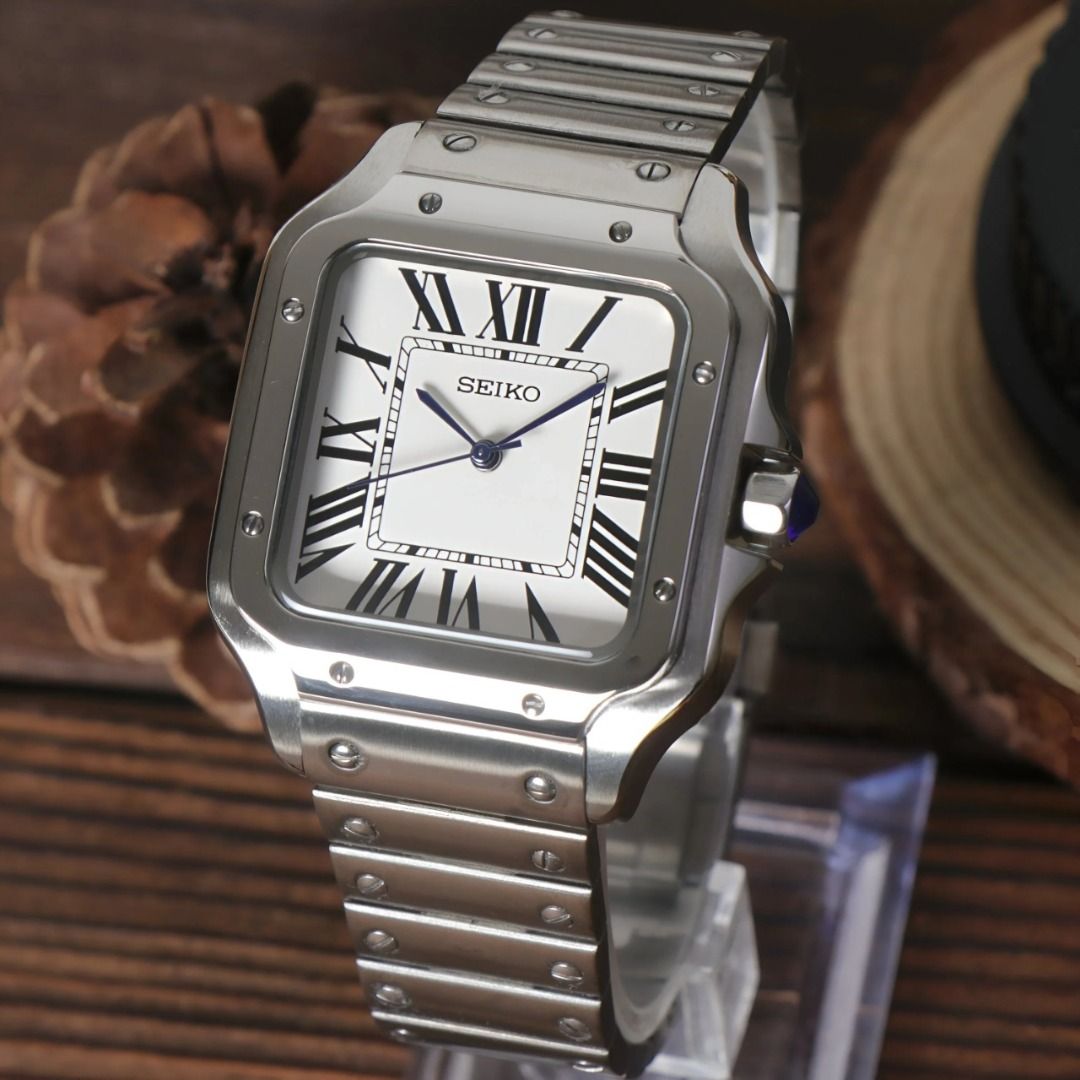 カスタム nh35 mod サントス Unboxing the Seiko Santos NH35 Mod Watch - Seiko NH35 Review