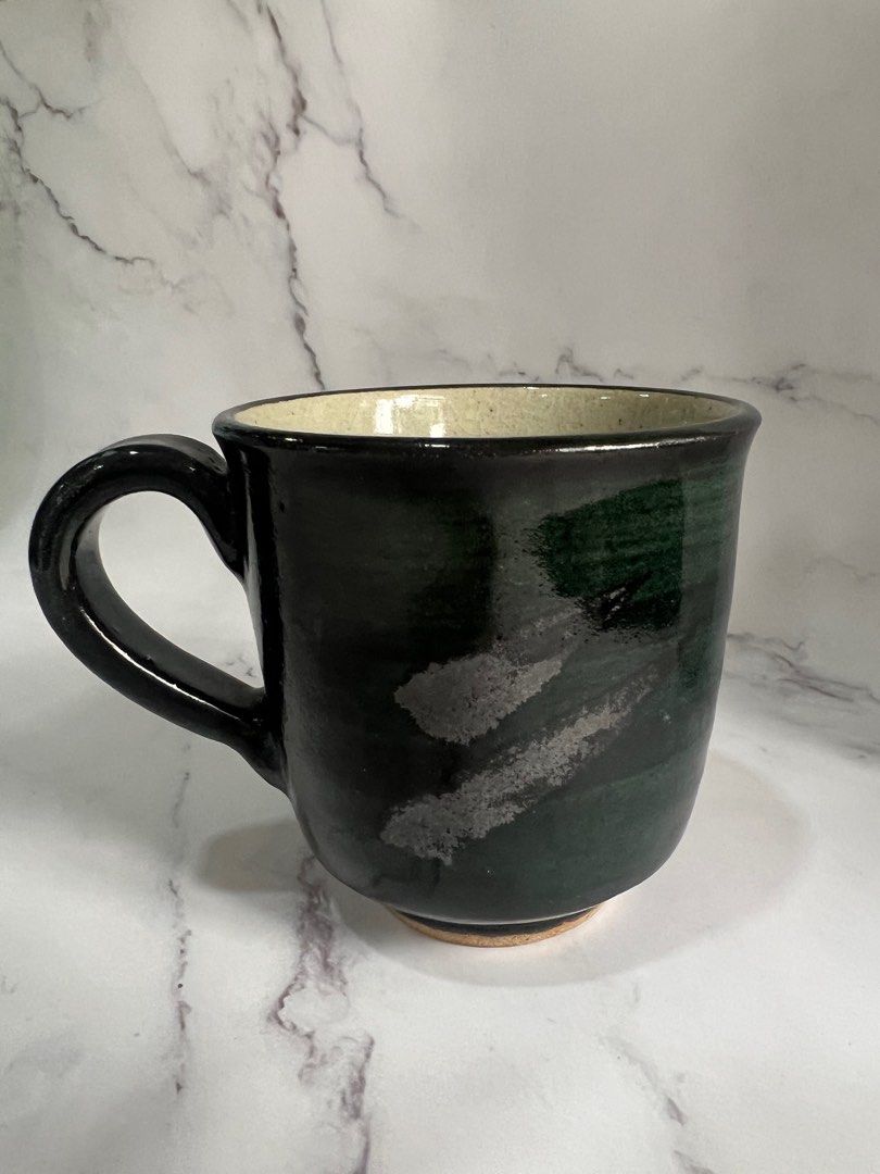 B5 Dark green handmade tea cup / coffee cup / matcha (Category: Coffee & Tea Tableware) located in Caloocan City. Submitted by betsbuy (Listing ID 1335977650, Image 1). Description: .