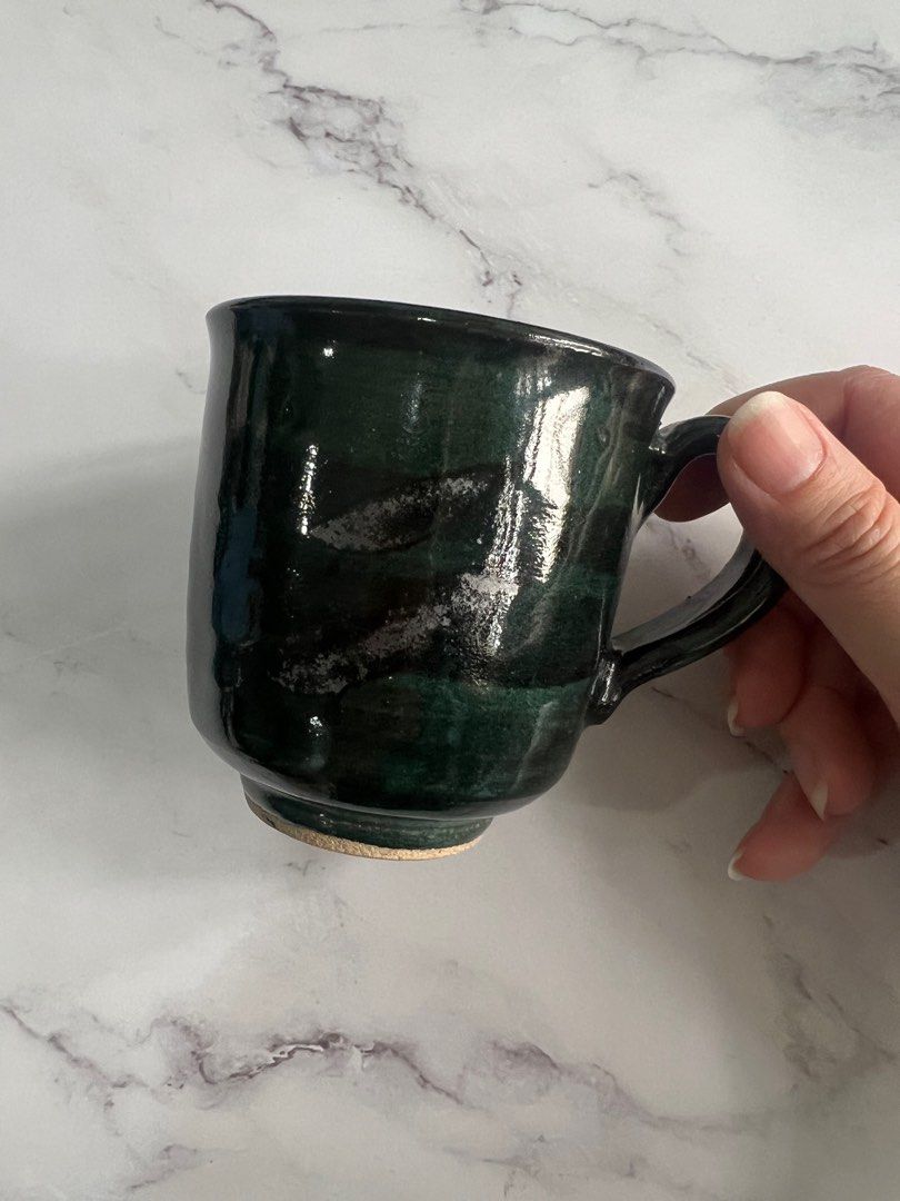 B5 Dark green handmade tea cup / coffee cup / matcha (Category: Coffee & Tea Tableware) located in Caloocan City. Submitted by betsbuy (Listing ID 1335977650, Image 2). Description: .