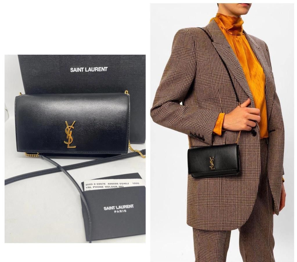 Ysl Monogram Phone Holder Ysl Phone Holder With Strap YSL Ysl Monogram Phone Holder Ysl Phone Holder With Strap YSL