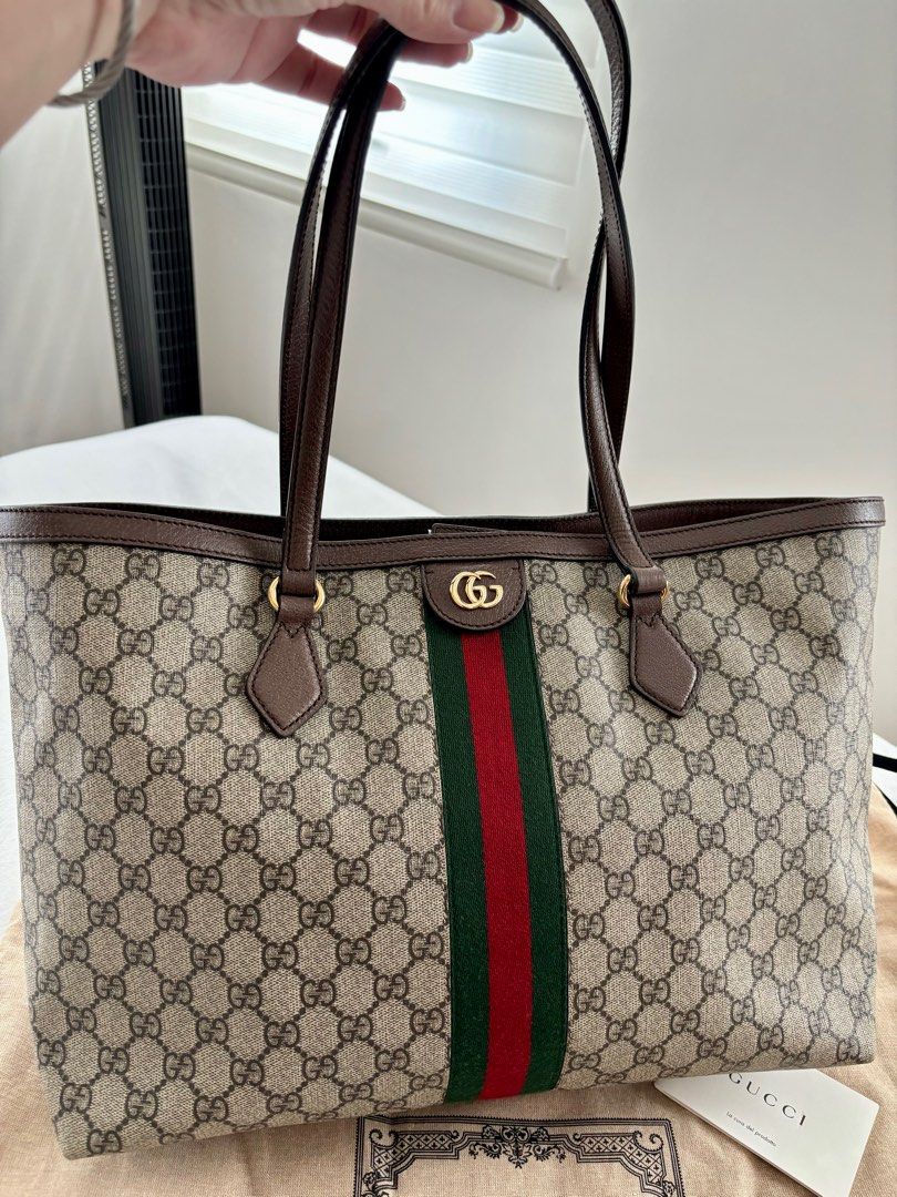 Gucci Ophidia Medium Tote Bag (Category: Luxury Bags & Wallets) located in Cebu City. Submitted by stuffforyouph (Listing ID 1336144074, Image 2). Description: Slightly used authentic gucci tote bag. Add 1.5k if u want entrupy.