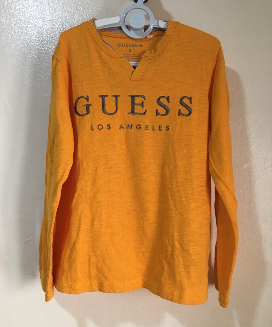 Guess Boys Long Sleeves Shirt Top Size 8 Fits for 7 8 years old Boy Authentic Babies Kids Babies Kids Fashion on Carousell