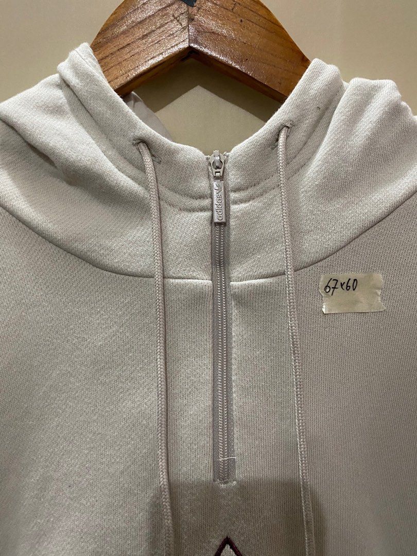 halfzip hoodie threetone adidas trefoil big logo