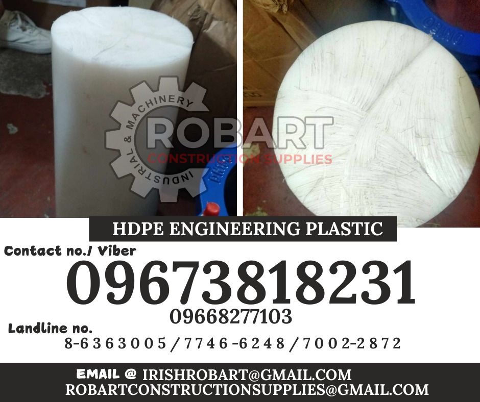 hdpe engineering plastic (Category: Construction Tools & Equipment) located in Manila. Submitted by irishrobart_22 (Listing ID 1336038868, Image 1). Description: hdpe engineering plastic color white 6"dia x 12" length SEND US MESSAGE FOR INQUIRIES ‼️‼️ LOOK FOR IRISH ROBART VBR : 0 9 6 7 3 8 1 8 2 3 1/ 0 9 6 7 3 8 1 8 2 3 4 LANDLINE 8-6 3 6 3 0 0 5 / 7 7 4 6 -6 2 4 / 7 0 0 2-2 8 7 2 GMAIL: I R I S H R O B A R T @ G M A I L . C O M Office Address: