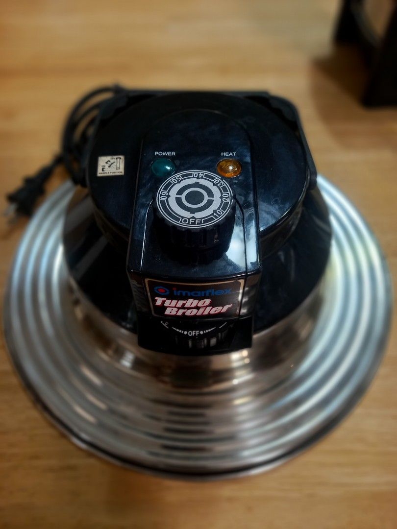 Imarflex Turbo Broiler 11 liter capacity (Category: Cookware & Accessories) located in Binan City. Submitted by graziosomoderato (Listing ID 1336048815, Image 2). Description: Lightly used, kept safe and clean, able to retain box In good condition Rfs: We're not using it.