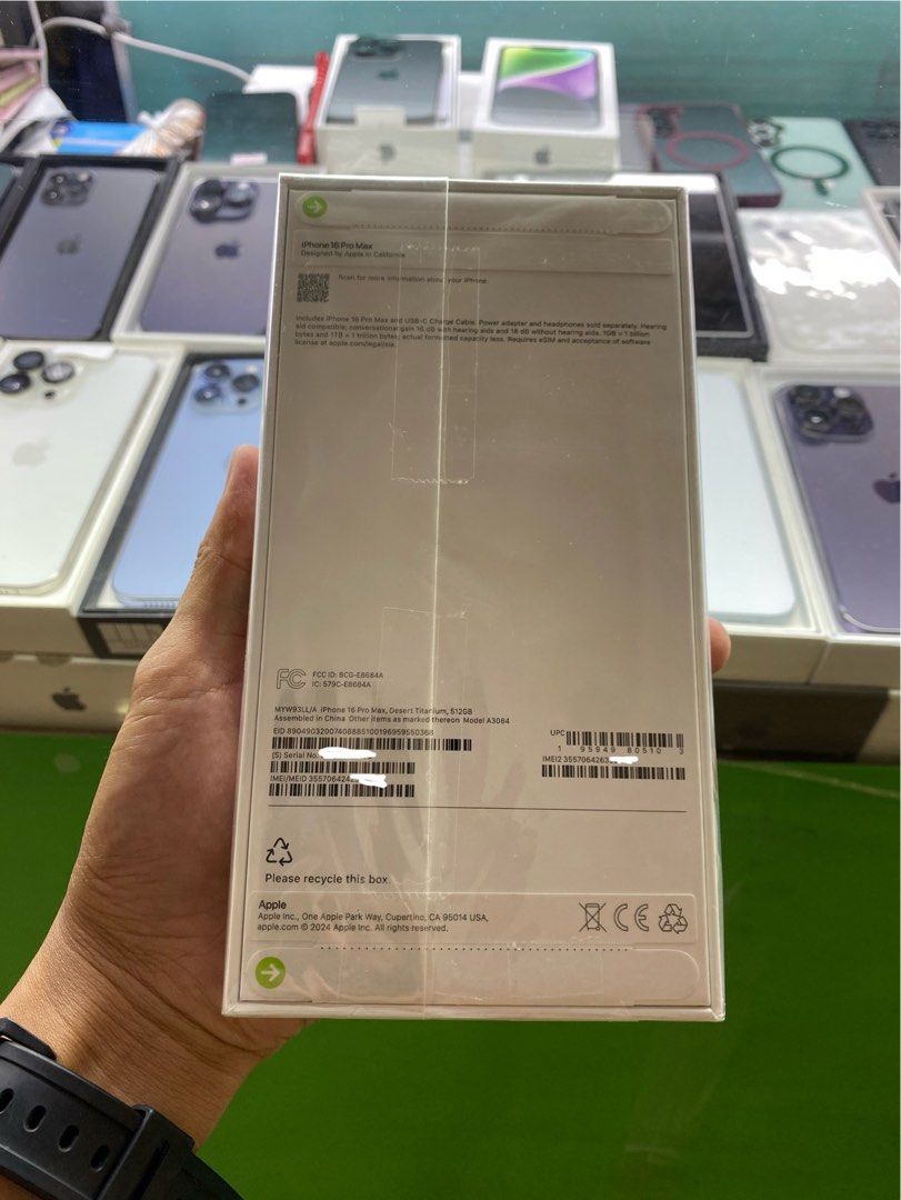 Iphone 16 pro max 512gb US variant E-Sim only (Category: iPhone 16 Series) located in San Juan City. Submitted by rodelmarllemit (Listing ID 1336041177, Image 3). Description: Brand new iPhone 16 pro max E-Sim only US variant Rom: 512gb Color: Desert Titanium 1 year warranty 7 days replacement Txt or Call •09266836637 Mode of Payment: •Cash •Bank Transfer •GCash & Paymaya Installment: •Credit Card •Ggives •Cash on Delivery •Shipping •Meet Up •Tra