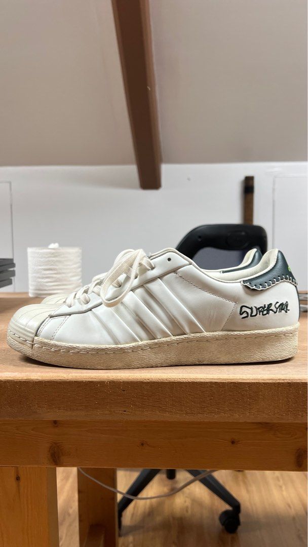 Jonah Hill Adidas Superstar (Category: Sneakers) located in Manila. Submitted by deathflips (Listing ID 1335971277, Image 3). Description: Jonah Hill Adidas Superstar Size 10.5 No box but comes with original laces Great condition .
