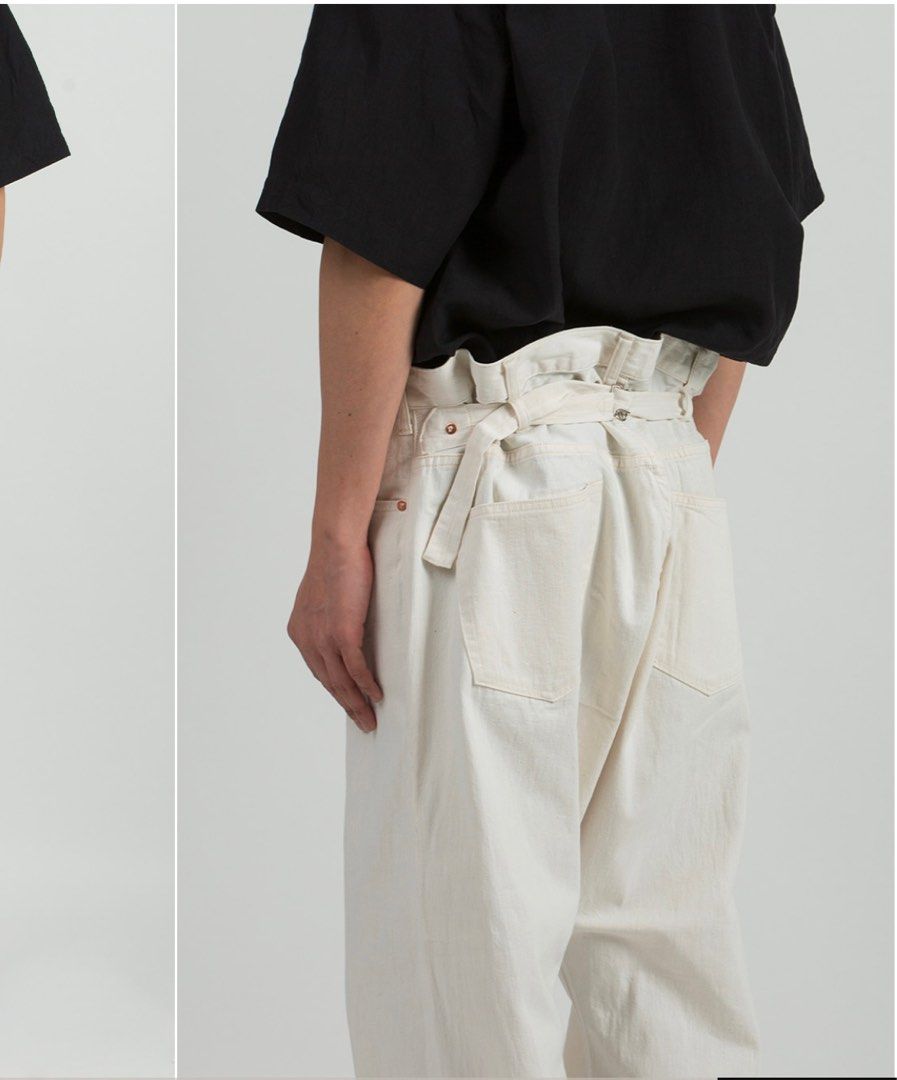 KAPTAIN SUNSHINE BUCKLEBACK 5PKT DENIM PANTS WHITE, 他的時尚