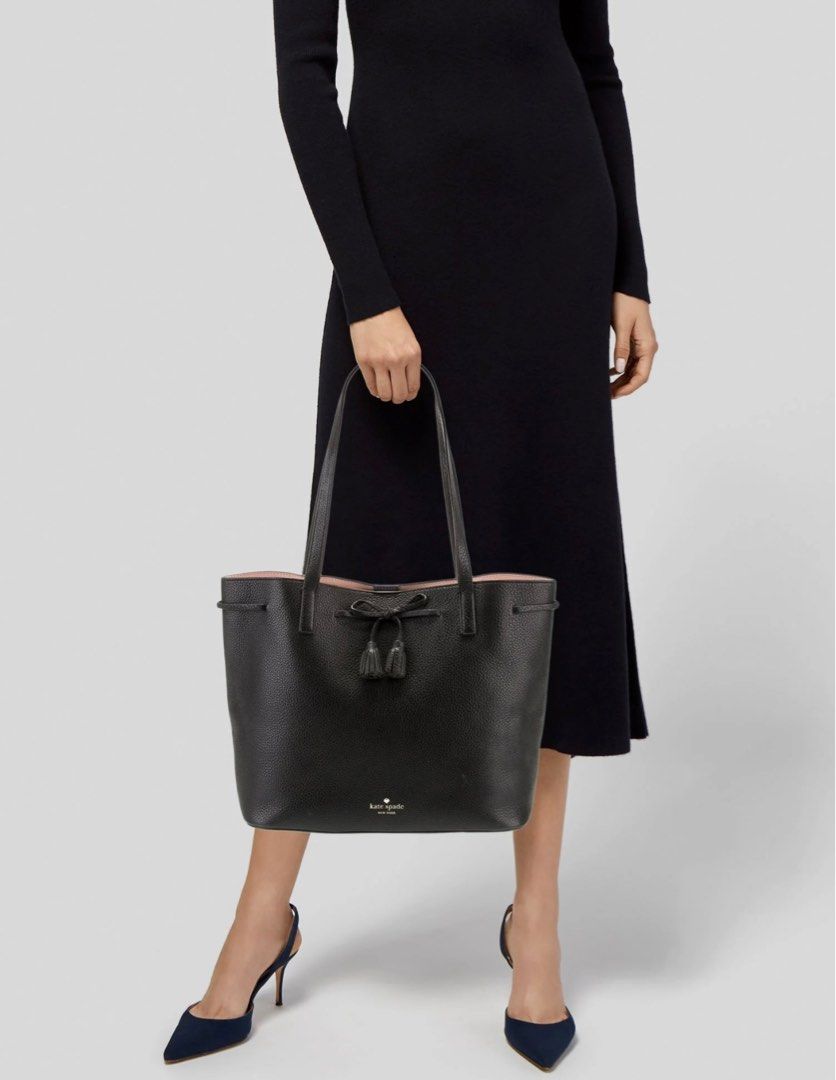 Kate Spade Hayes Street Nandy Pebbled Leather Tote Barang Mewah Tas Dompet di Carousell