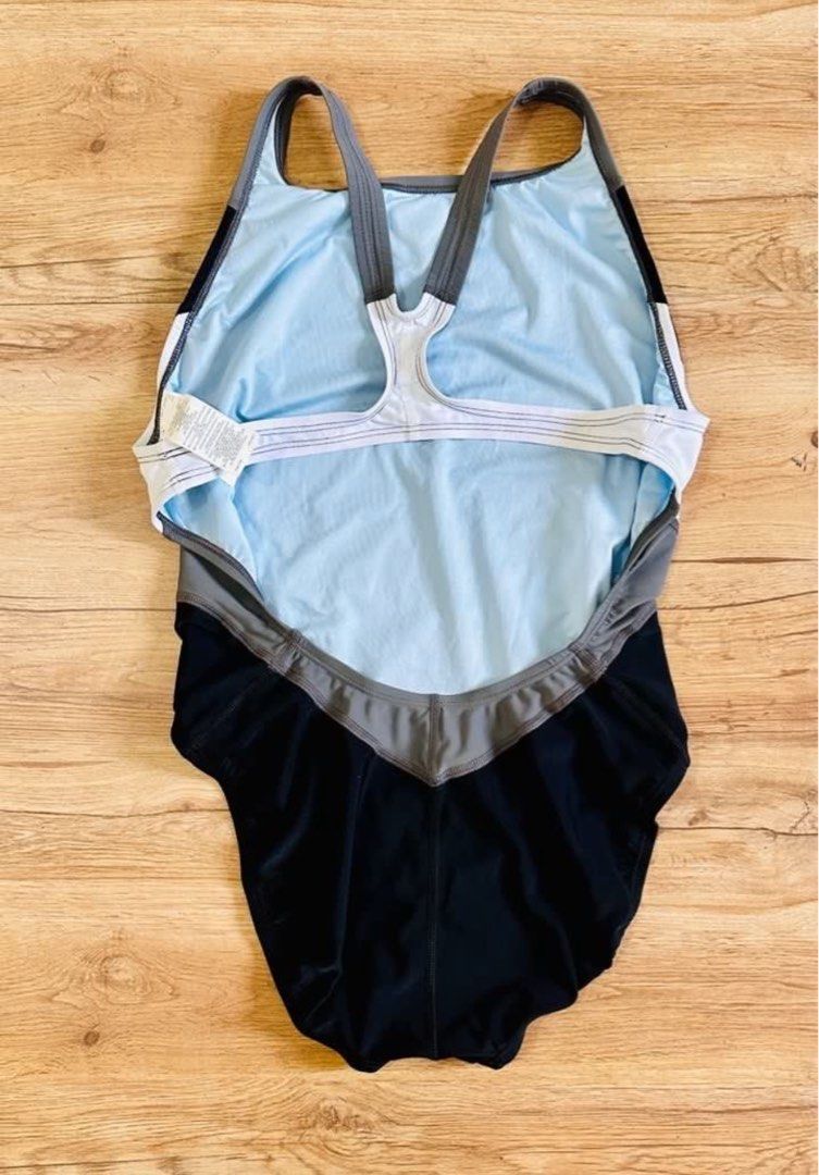 L Nike Women s Victory Color Block Power Back Tank Swimsuit Black Women s Fashion Swimwear Bikinis Swimsuits on Carousell