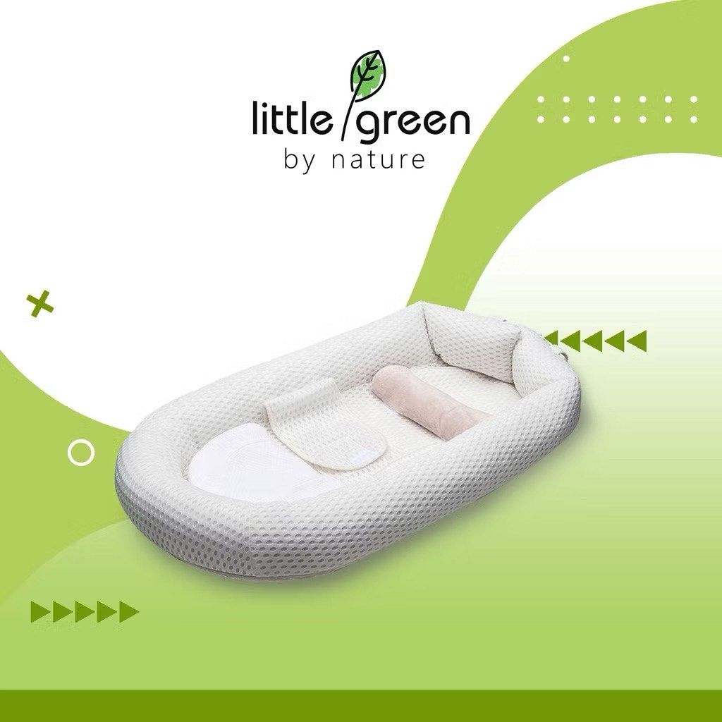 Little green baby mini bed soft bed white mesh