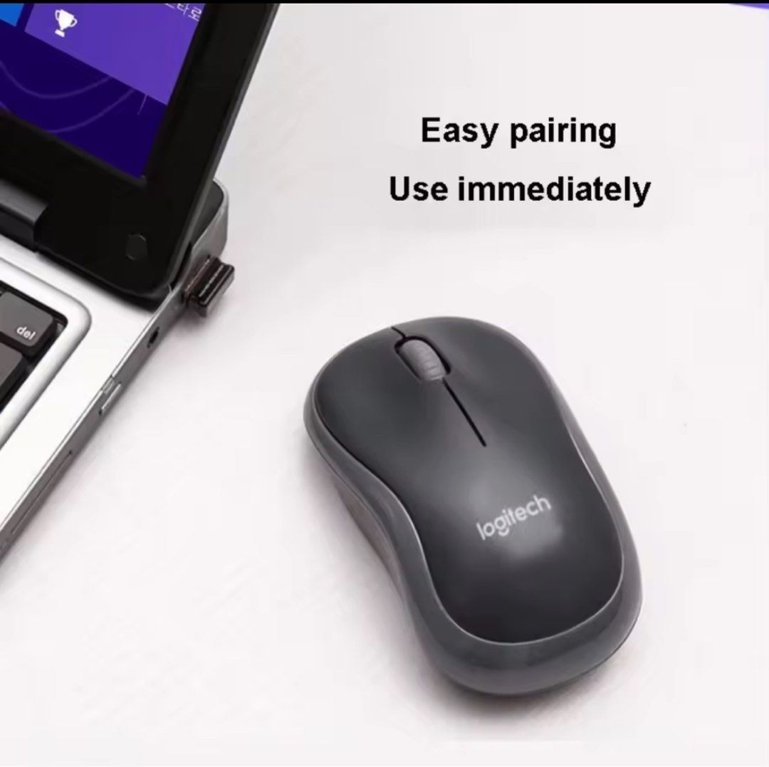 Logitech M186 Wireless Mouse (Category: Mouse & Mousepads) located in Singapore. Submitted by sunrise0sunset (Listing ID 1335973721, Image 2). Description: Brand new Logitech M186 wireless mouse 2.4GHz with USB mini Receiver and box, grey black color. https://www.logitech.com/en-sg/products/mice/m185-wireless-mouse.910-002255.html?srsltid=AfmBOopkI6ValQNMiySDtNO_K6GwrVwdkIQU1CHPOYLk13iSpmf4B2yw.