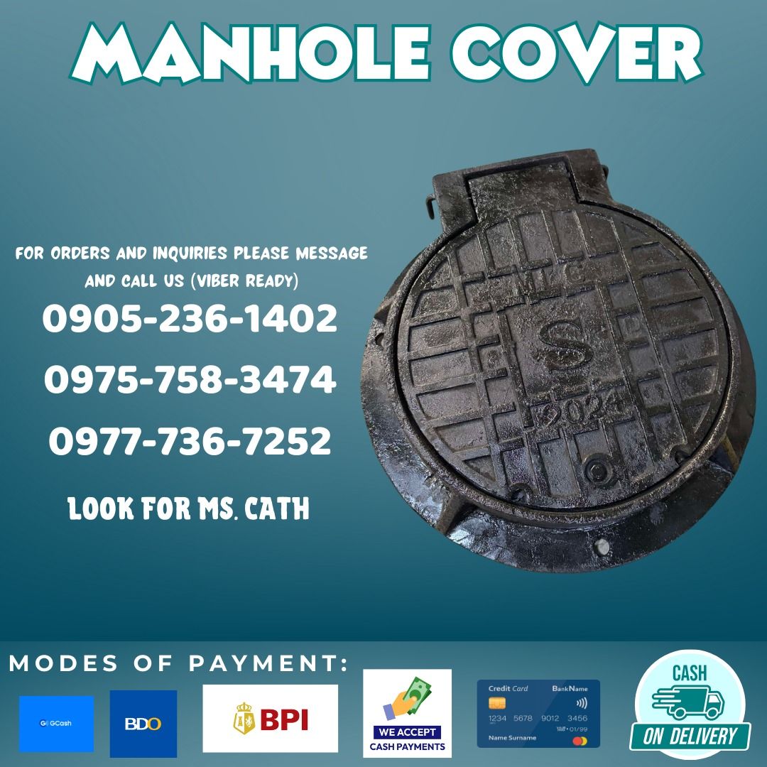 MANHOLE COVER (Category: Construction & Building Materials) located in Manila. Submitted by cathvesta_sales (Listing ID 1336032184, Image 1). Description: .