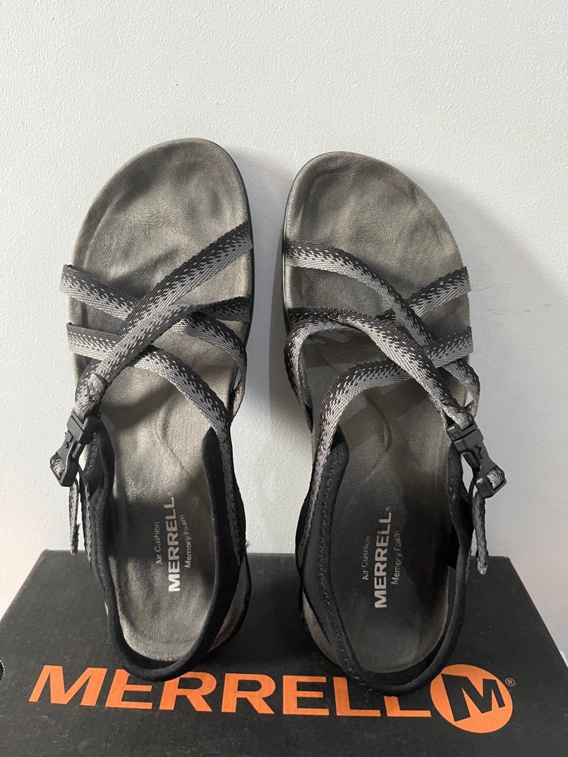 Merrell District Muri Lattice in Black Charcoal Women s Fashion Footwear Sandals on Carousell