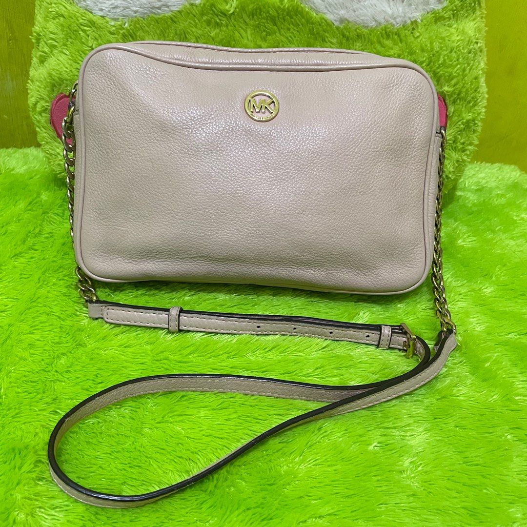 MICHAEL KORS Authentic Fulton Large East West Crossbody Pebbled