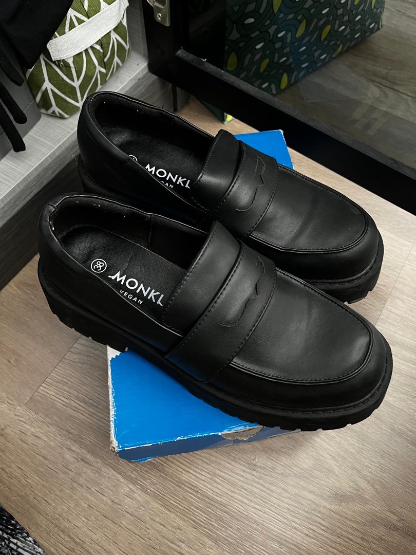 Monki Black Platform Vegan Loafers