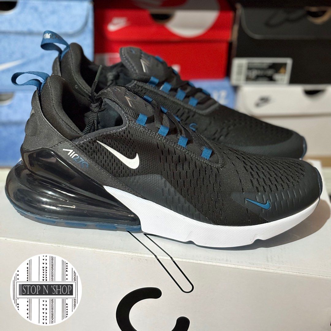 Nike 270 black blue tick online