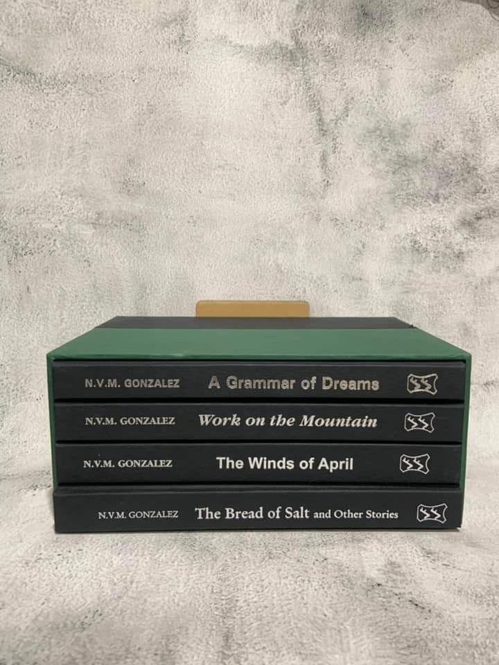 N.V.M Gonzales Bookset (Category: Storybooks) located in Manila. Submitted by ains_bookshop (Listing ID 1336132527, Image 1). Description: N.V.M Gonzales Bookset - a grammar of dreams - work on the mountain - the winds of april - the bread of salt and other stories Hardbound UP PRESS.