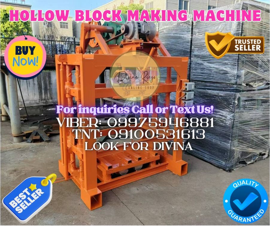 on-hand today QTJ4-40 Hollow Block Making Machine (Category: Construction Tools & Equipment) located in Pasig City. Submitted by ayabheldiane-20162 (Listing ID 1336001654, Image 1). Description: 🌏 We Can Deliver Nationwide 👉 AP Cargo, LBC, Lalamove & etc. 📍 HURRRYYYY!!! BUY NOW!!! & GET LESS DISCOUNT 📍 WE'RE ON SALE ❗️ 🔥 QTJ4-40 Hollow Block Making Machine Price: 817,200 ✅ FREE Shipping and Handling ✅ Authorize Philippine Distributor ✅ Proof