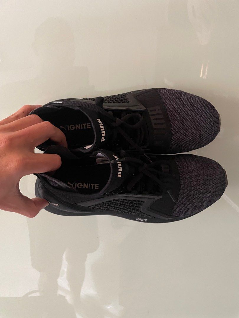 PUMA SUEDE IGNITE BLACK US9 clyde | Puma Ignite Sock Knit Mens Running Trainers 361060