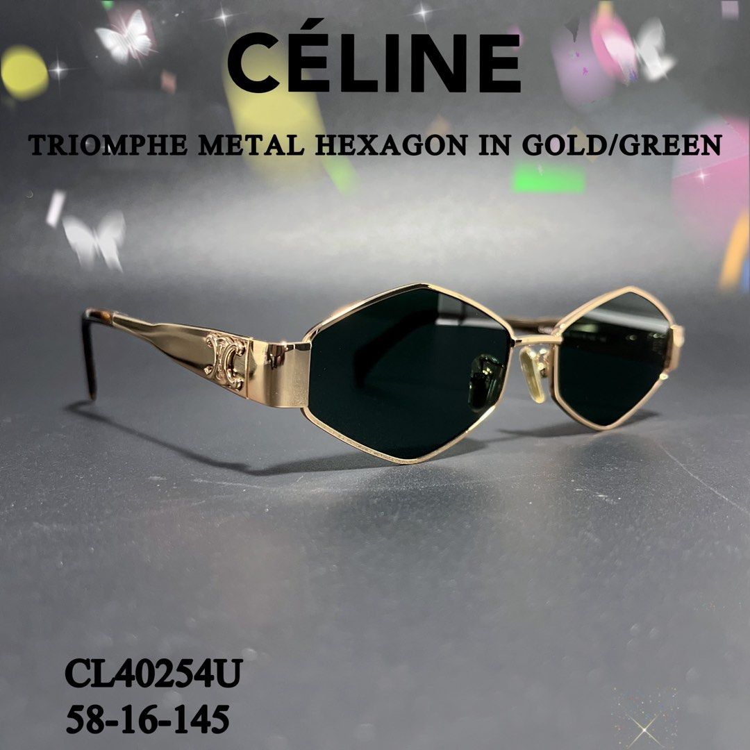 Ready Stock) Celine [ Triomphe Metal Hexagon ] CL40254U