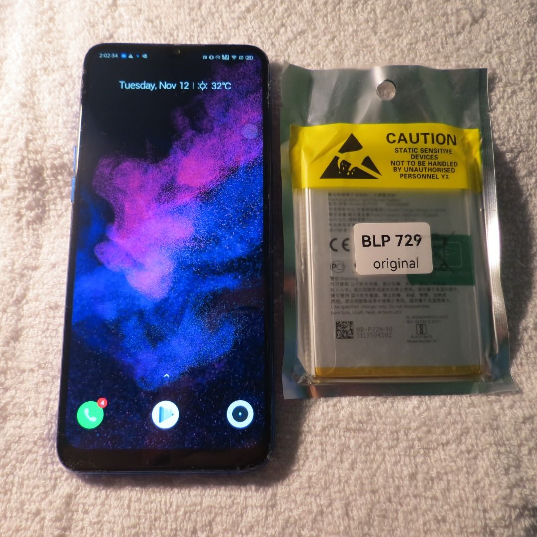 Broken Realme 5 with free battery (Issues: Boot loop and no longer charging) (Category: Realme) located in Taguig. Submitted by karusellph (Listing ID 1336123956, Image 2). Description: Realme 5 Unit only with free Class A battery Issue: lubog na yung volume up button at medyo loose yung power button. Boot loop and no longer charging. Meetups: SM along LRT Line 1 SM Bicutan SM BF SM Sucat Festival Mall Realme 5 quick specs: Display: 6.5-inch HD+ 