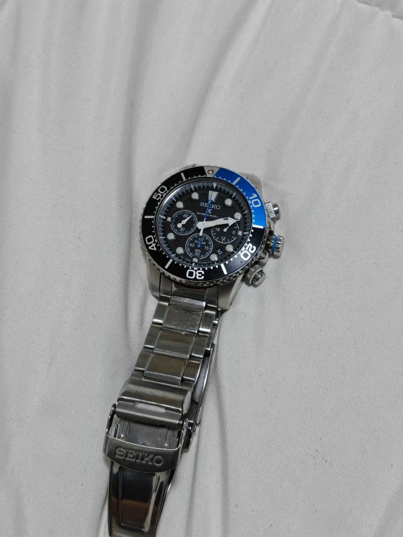 Seiko Solar Chronograph Diver's 200m Watch (SSC017P1), Luxury