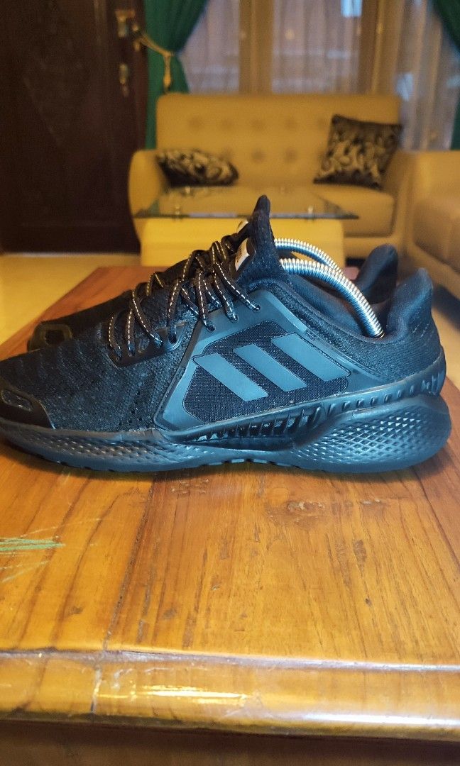 Sepatu adidas climacool size 42 full black, Fesyen Pria, Sepatu