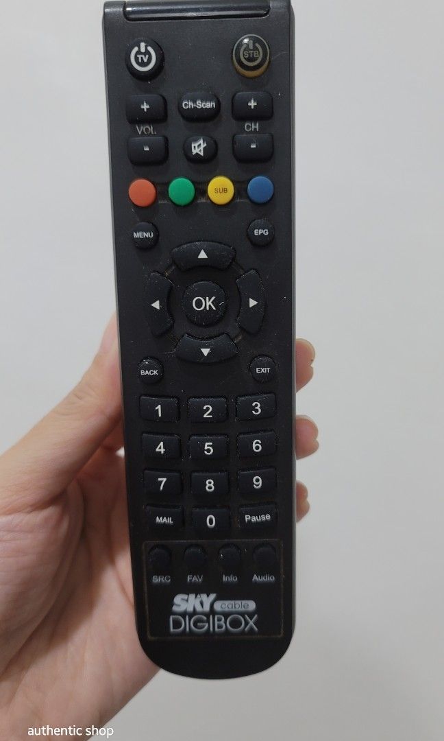 SKY Cable DIGIBOX Remote (Category: TV Parts & Accessories) located in Rizal. Submitted by authentic_shop1 (Listing ID 1336145560, Image 1). Description: 📌Last price posted 😊 ❎No returns & refund. Sales are FINAL.😊 ❎No meet-ups. ❎No rush shipping. 📌First to pay, gets the item. 📌Shipping to be shouldered by Buyer.