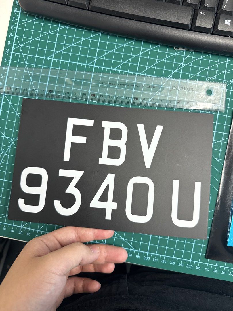 Sticker/Acrylic/Metal Motorcycle Plate License Plate Bike Plate VRN Plate Number Plate (Category: Motorcycle Accessories) located in Singapore. Submitted by orizonmotorworks (Listing ID 1332144079, Image 1). Description: Black Base & White Font ONLY Pre order only. WA 8611 1010 DO NOT WALK IN TO ORDER Self collection & Installation at Workshop. No Delivery available. Drilling and sticker installation included. Motorcycles ONLY Front Sticker $12 F