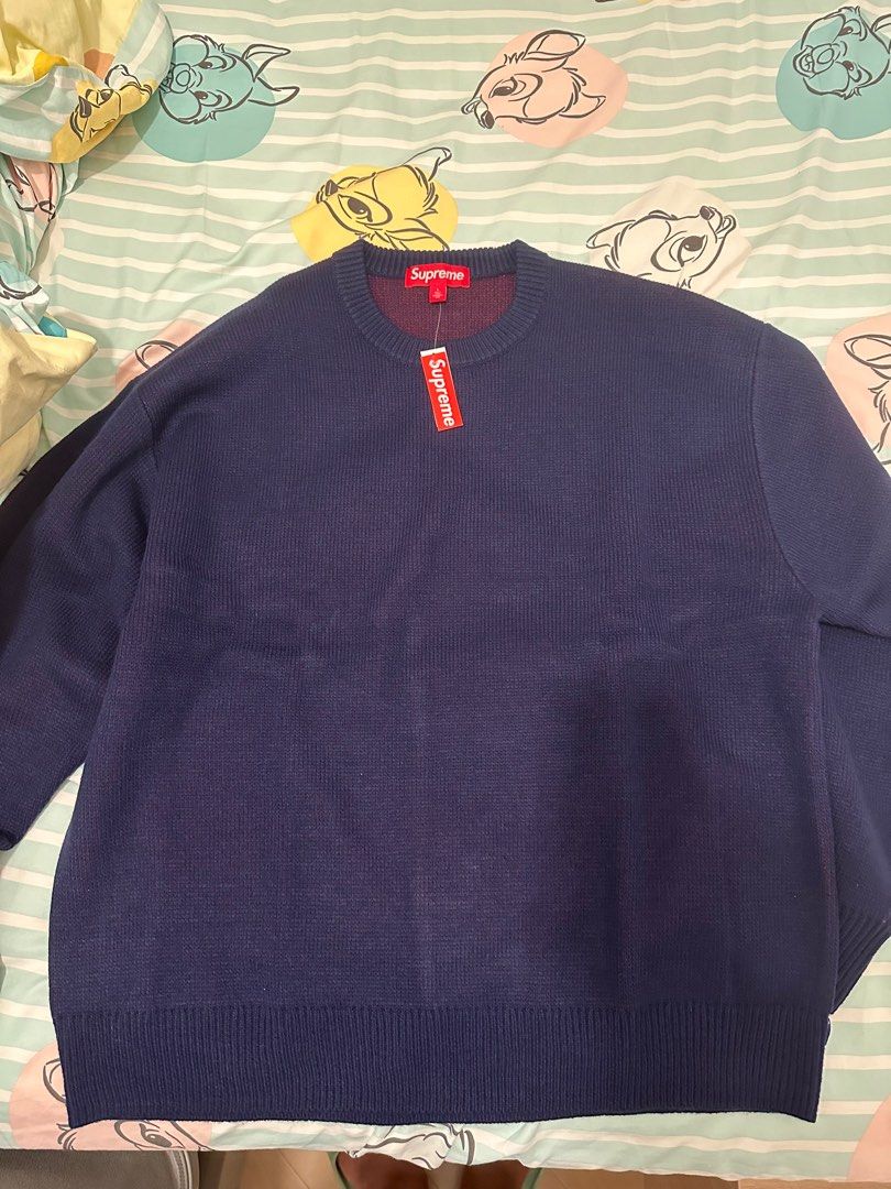 Supreme Fuck Money Sweater Navy Supreme Fuck Money Sweater