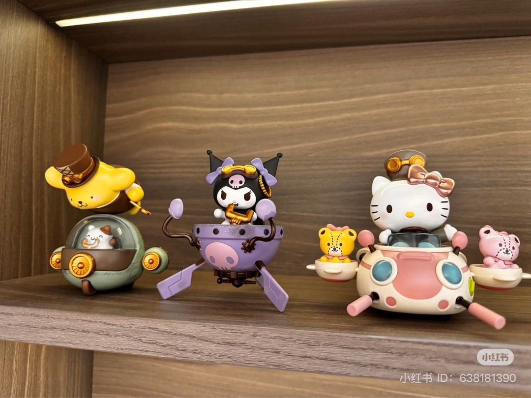 toptoy sanrio steampunk figurine (Category: Figurines & Statues) located in Caloocan City. Submitted by xmaplesyrup (Listing ID 1335990270, Image 2). Description: available all except kuromi n pochacco may wheels ung ibang character / gumagalaw yung fan .