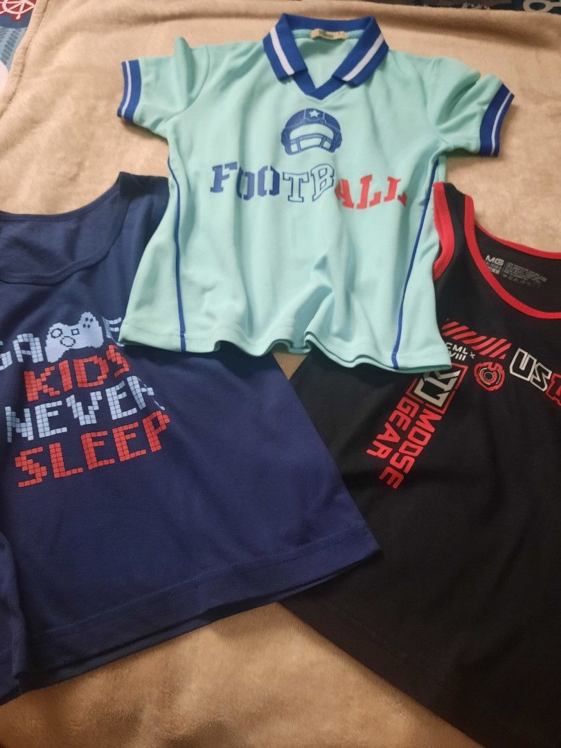 Tshir for kids (Category: Babies & Kids Fashion) located in Makati City. Submitted by emyems (Listing ID 1336018298, Image 1). Description: tshirt for kids bundling 3 for 200.