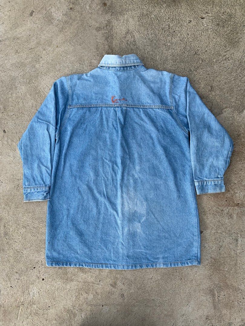 VINTAGE KARL KANI JEANS SIGNATURE DENIM JACKET MEN s HIP HOP OVERSIZED Men s Fashion Coats Jackets and Outerwear on Carousell