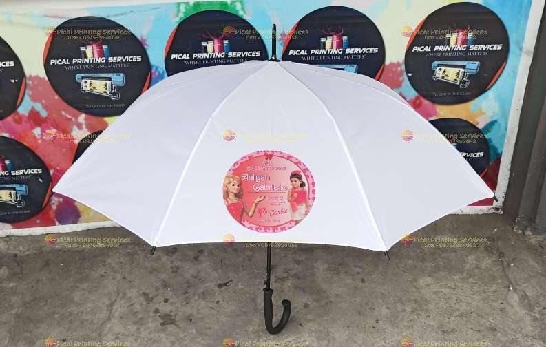 White Jtype Umbrellas (Category: Umbrellas) located in Manila. Submitted by printone_2026 (Listing ID 1336117431, Image 3). Description: White Jtype Umbrella Available for Colored Text or Call 09753984058.