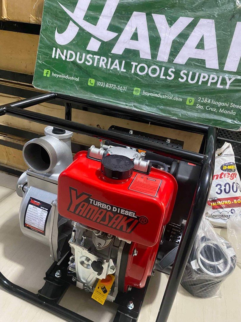 YAMASAKI DIESEL WATER PUMP (Category: Construction Tools & Equipment) located in Caloocan City. Submitted by joven_hayai (Listing ID 1336033007, Image 2). Description: Item: Yamasaki Diesel Water Pump Specs: 3x3 8hp HAYAI INDUSTRIAL TOOLS SUPPLY 📍Pin loc: Hayai Industrial Tools Supply 2384 Isagani Street, Sta. Cruz, Manila At Hayai Industrial Tools Supply, we’re more than just fast. For assistance with your industrial, hardware, and construction