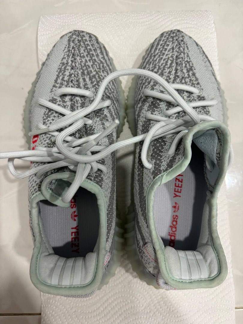Yeezy Boost 350V2 blue tint Men s Fashion Footwear Sneakers on Carousell
