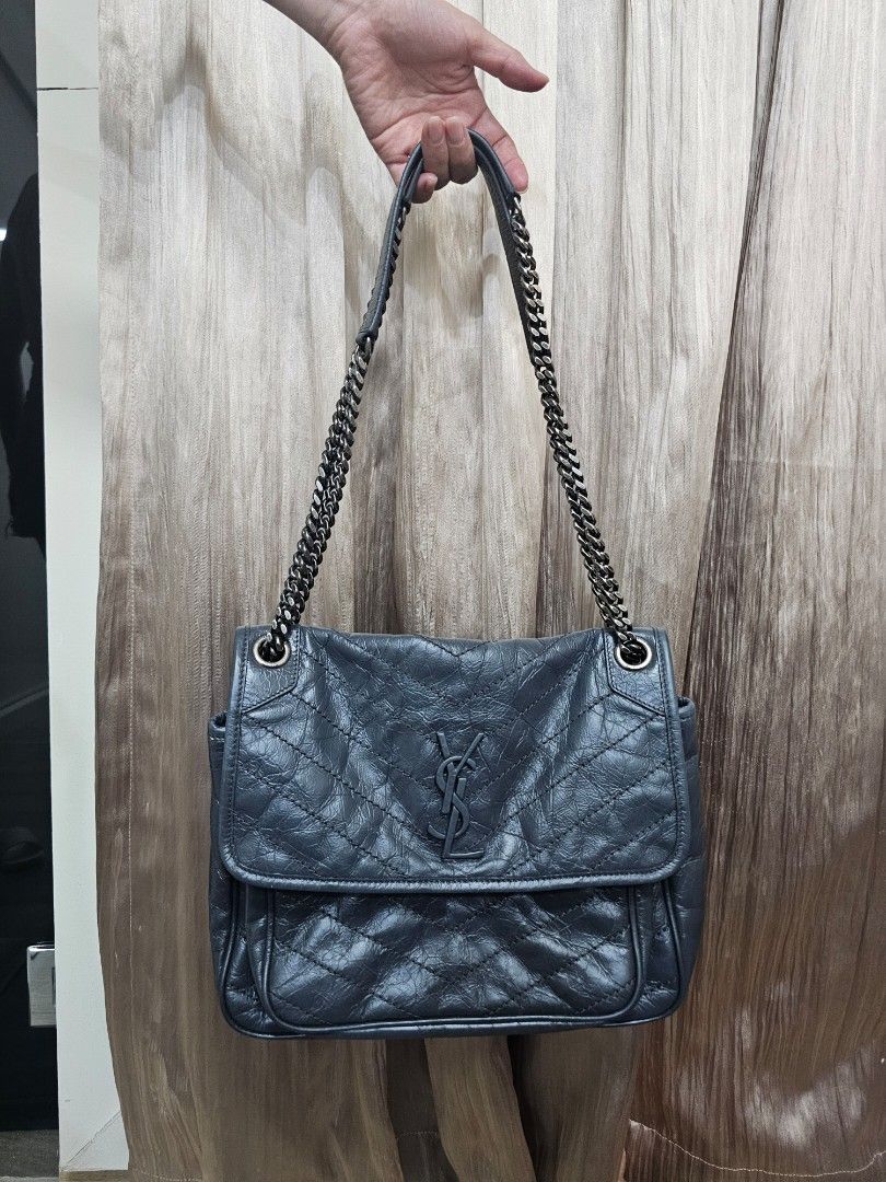 Ysl clutch grey hotsell
